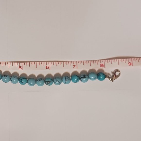 Vintage Hand Crafted Genuine Turquoise Beaded Bracelet - Picture 3 of 13
